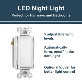 Legrand Radiant LED glow close-up highlighting energy-efficient soft lighting.