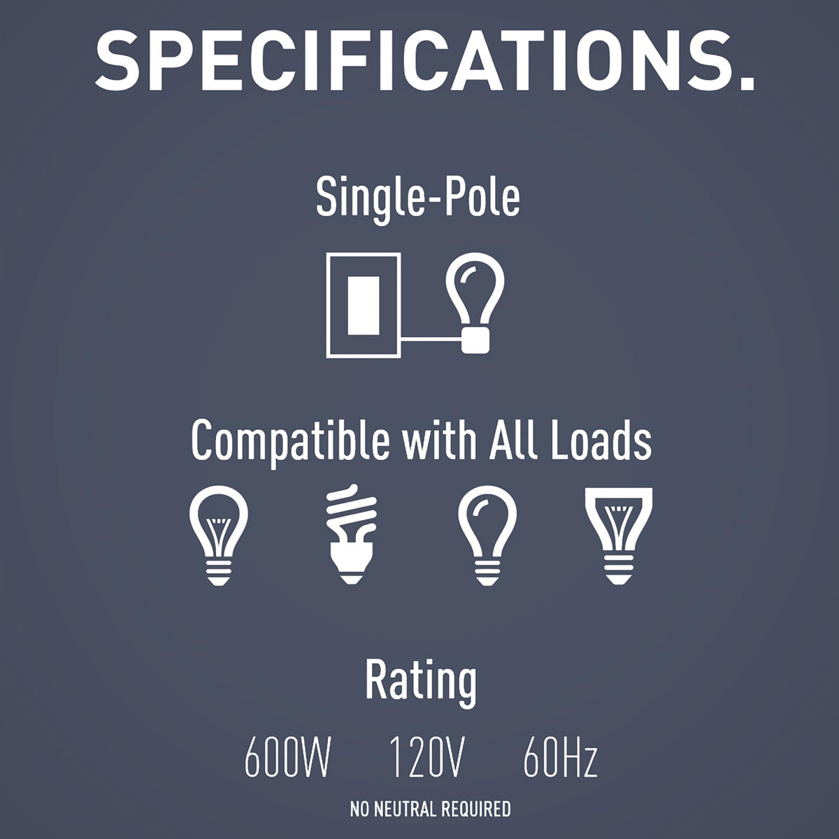 Legrand Radiant single pole switch with modern, inconspicuous style.