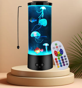 LEHAHA jellyfish lamp color-change modes create calming room ambiance.