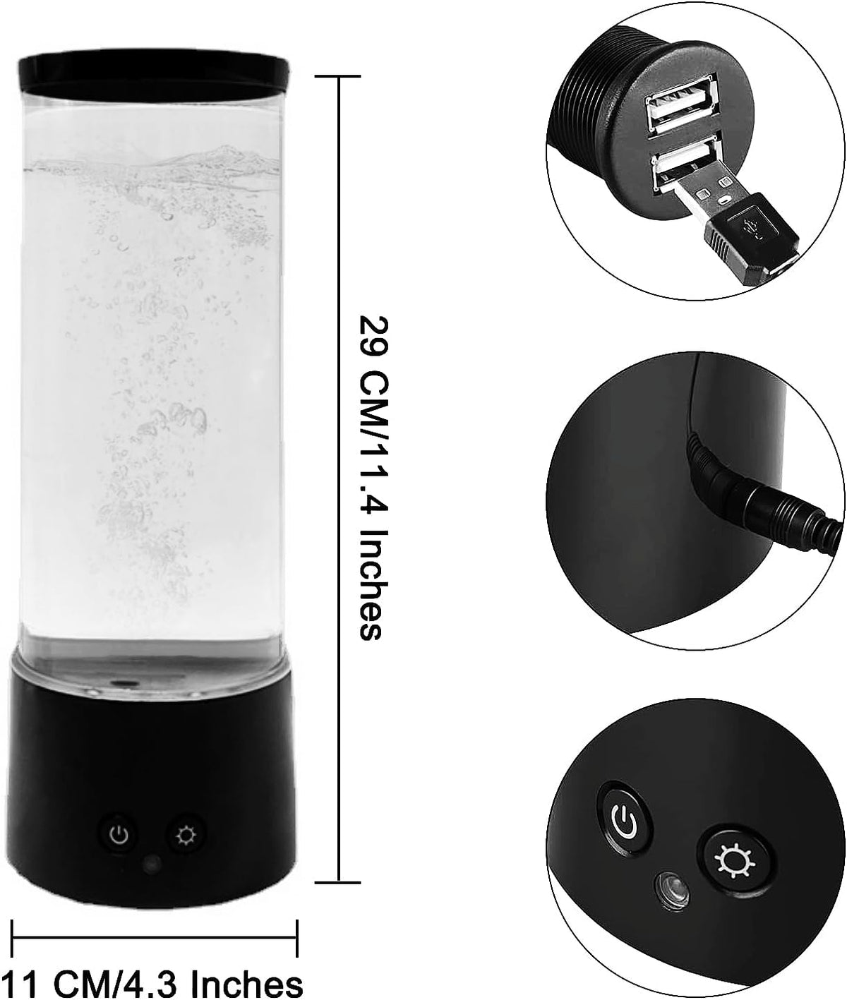 LEHAHA jellyfish lamp USB and battery power for flexible placement.
