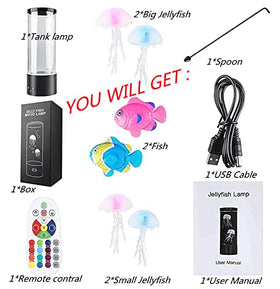 LEHAHA jellyfish lamp whisper-quiet operation suited for bedrooms and workspaces.