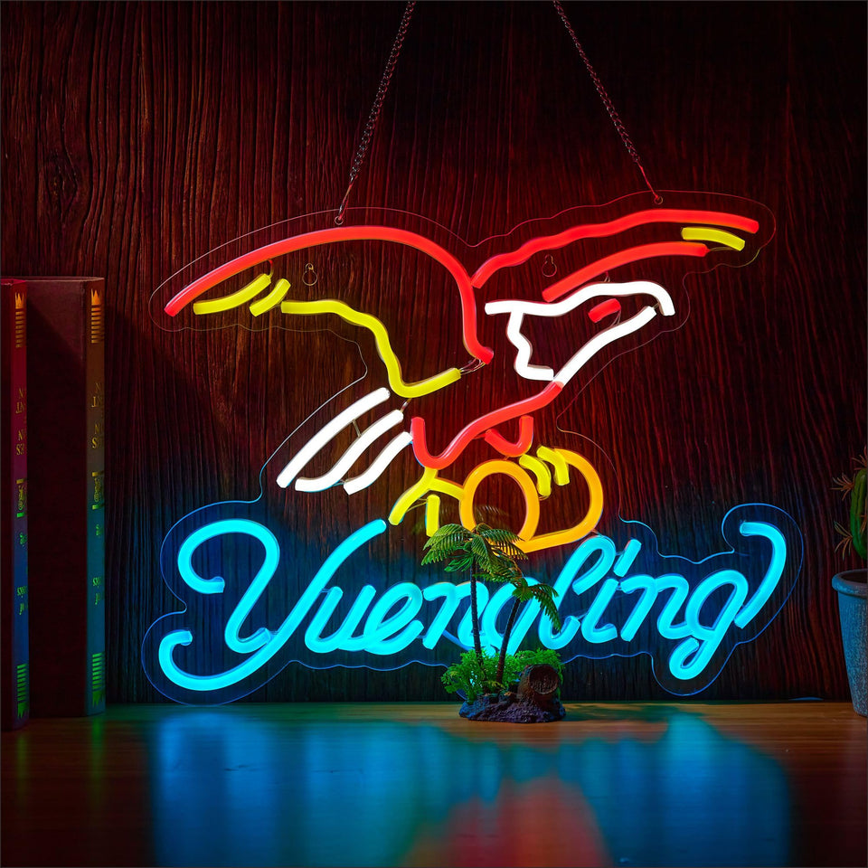 LeHonSan Eagle Neon Sign wall decor with bold glow for living spaces.