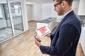 Leica DISTO D1 floor plan overlay helps map rooms quickly.