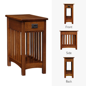 Leick Home Mission End Table features blackened hardware for an authentic craftsman look.