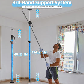 Leikius drywall jack extended height enables precise ceiling or wall installations