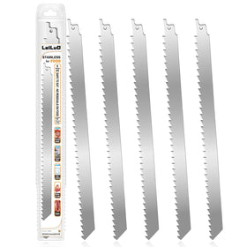 LEILUO 12-inch bone-cutting blade with storage case for organized meat processing.