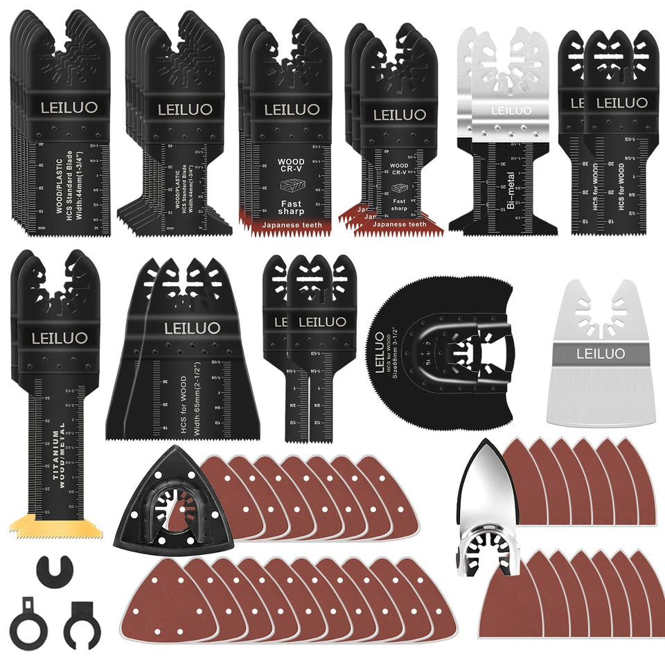 LEILUO 158-pcs multitool blade kit with storage bag for organized access to blades