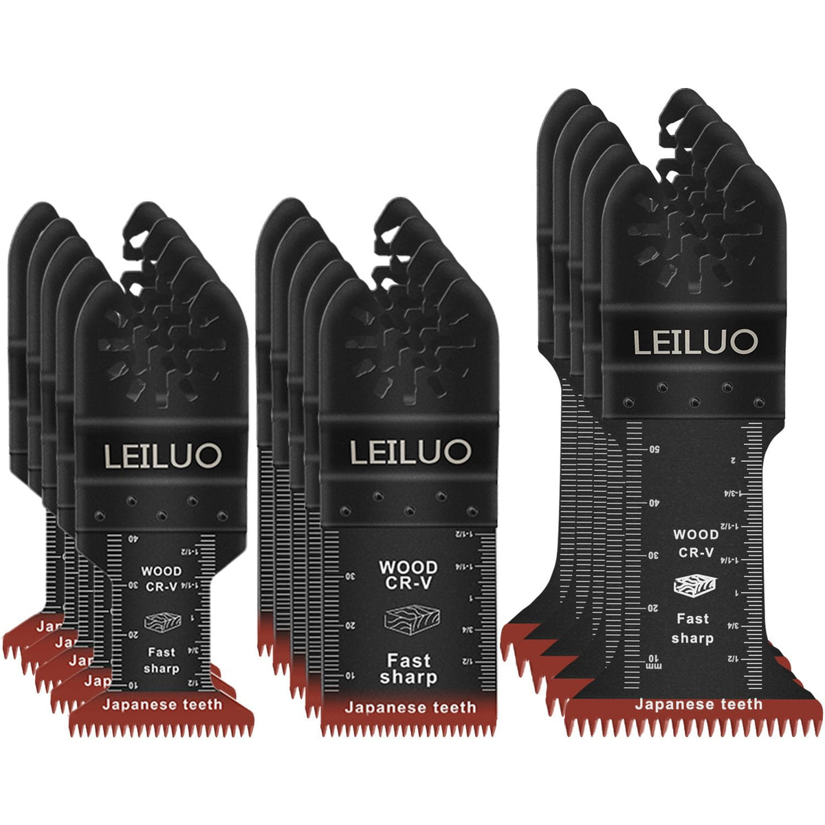 LEILUO 15P 34mm blades in action for fast, precise wood cuts.