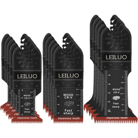 LEILUO 15P 34mm blades in action for fast, precise wood cuts.