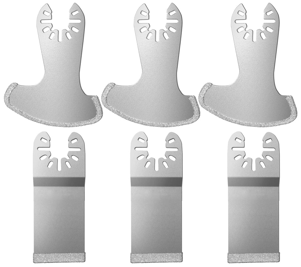 LEILUO diamond oscillating blades kit for versatile grout and plaster tasks.