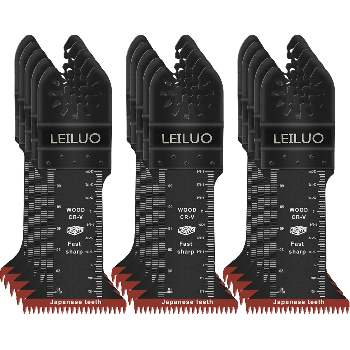 LEILUO 70mm Japanese teeth blade for oscillating tools enables fast, clean wood cuts.