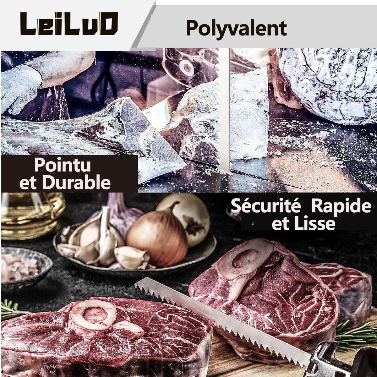 LEILUO blades stay clean and easy to wipe after heavy use.