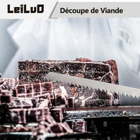 LEILUO five-piece blade set for diverse meat and bone tasks.