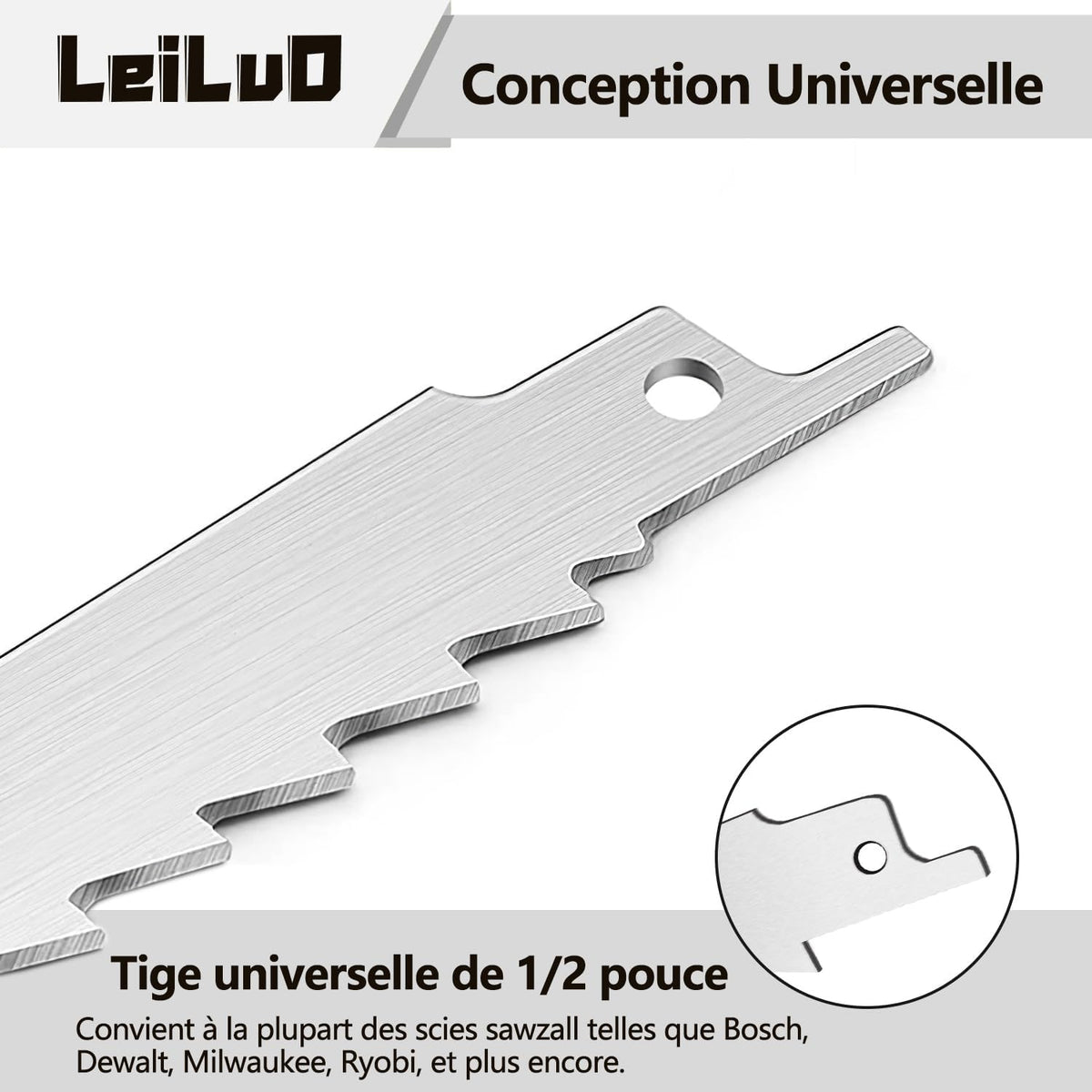 LEILUO food-grade stainless steel blade designed for safe direct contact.