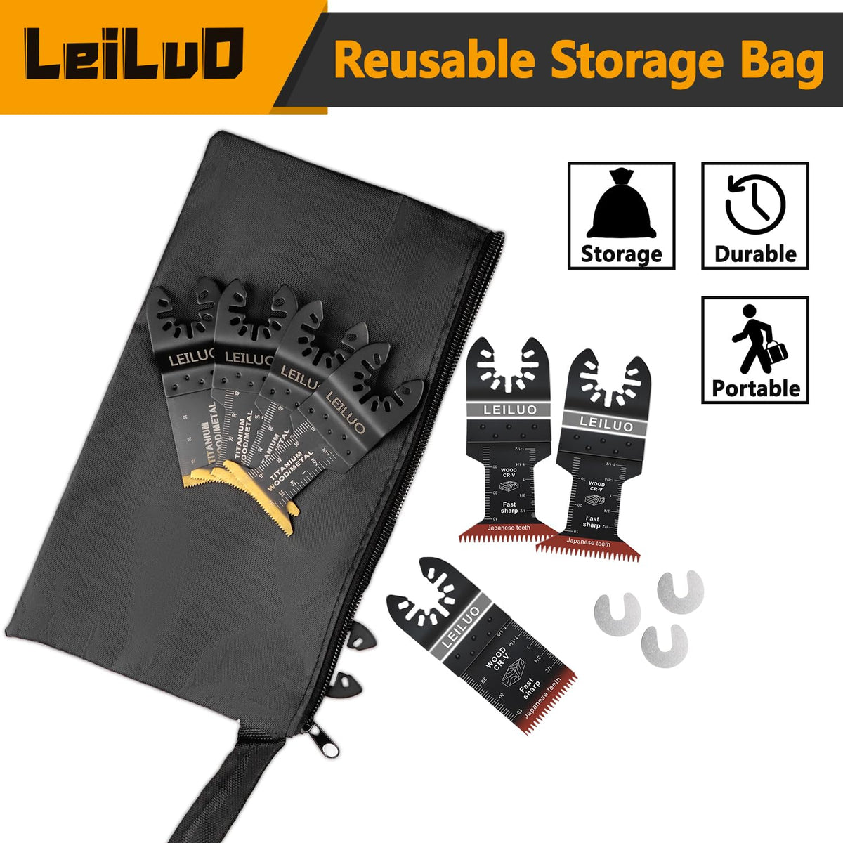 LEILUO blades fit Dewalt, Milwaukee, Makita and other brands.