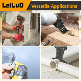 LEILUO oscillating blade set supports deep cuts, framing, and renovations.