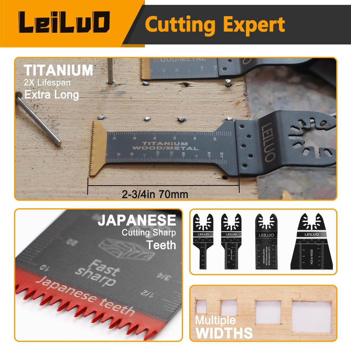 LEILUO Semi-circular blade design improves surface contact and stability
