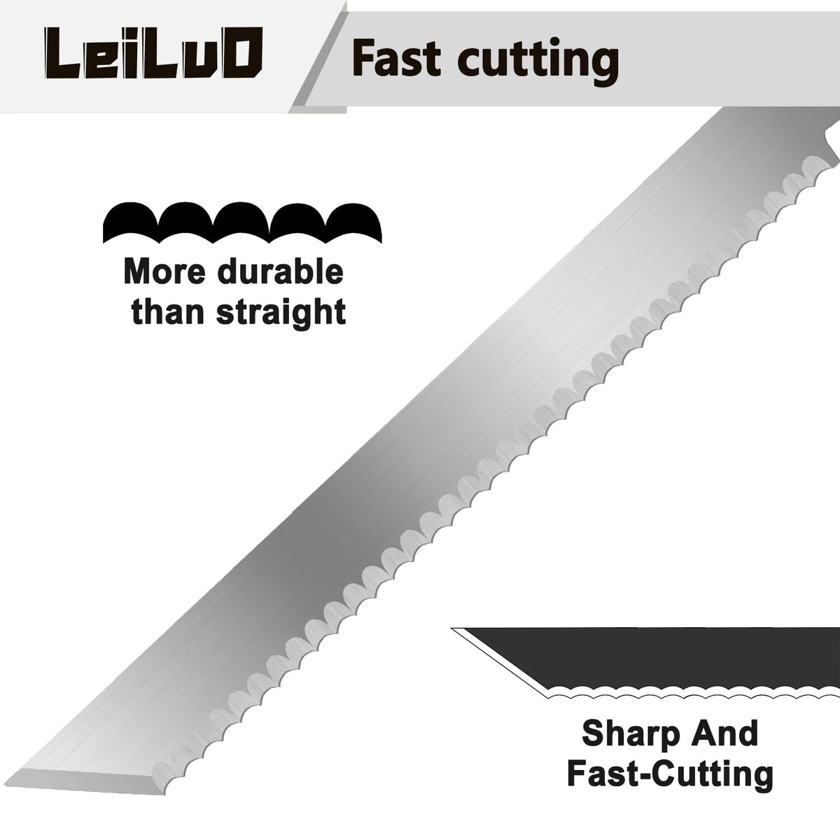 LEILUO U-shaped design reduces friction for smoother cuts.