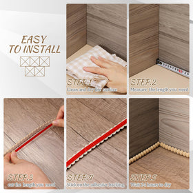 Leinuosen decorative wall trim offers versatile options for mirrors, cabinets, and backsplashes.