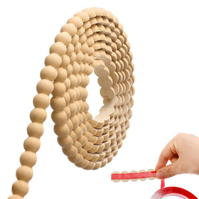 Leinuosen flexible molding trim in wood finish adds elegant, easy-to-install wall accent.