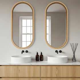 Leinuosen peel and stick border for mirrors simplifies DIY frame upgrades.