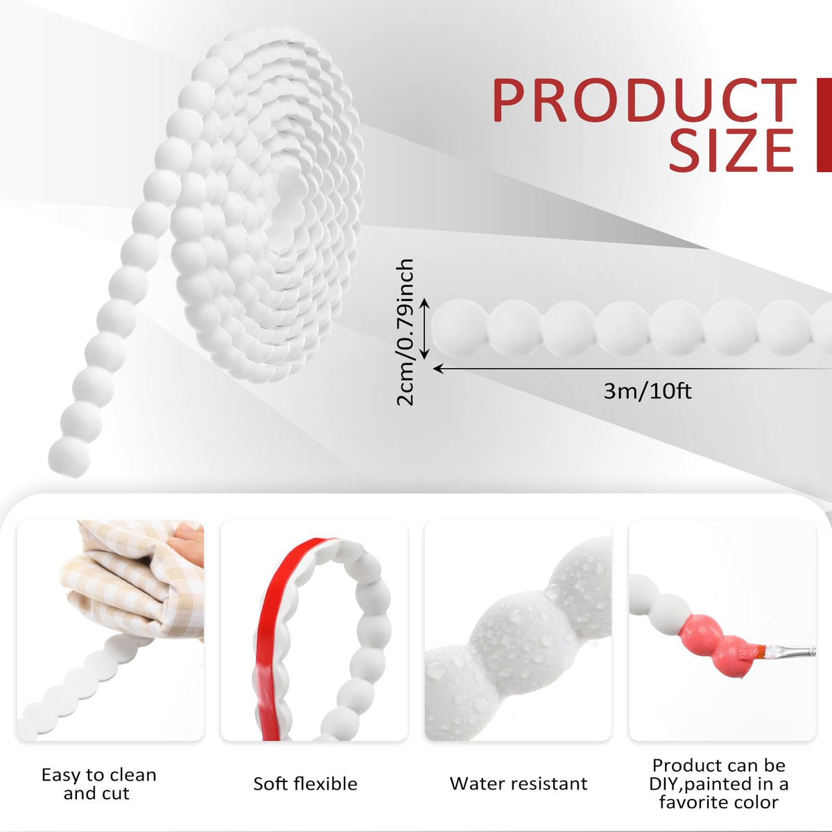 Leinuosen peel-and-stick molding enables quick, clean mirror frame updates