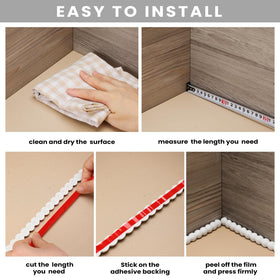Leinuosen wall edge cabinet trim elevates TV and cabinet lines.