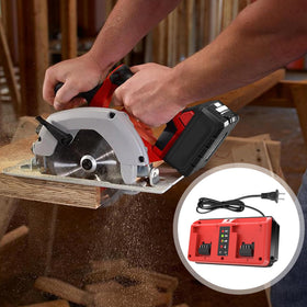 Leisuda compact charger is portable for home or job sites.