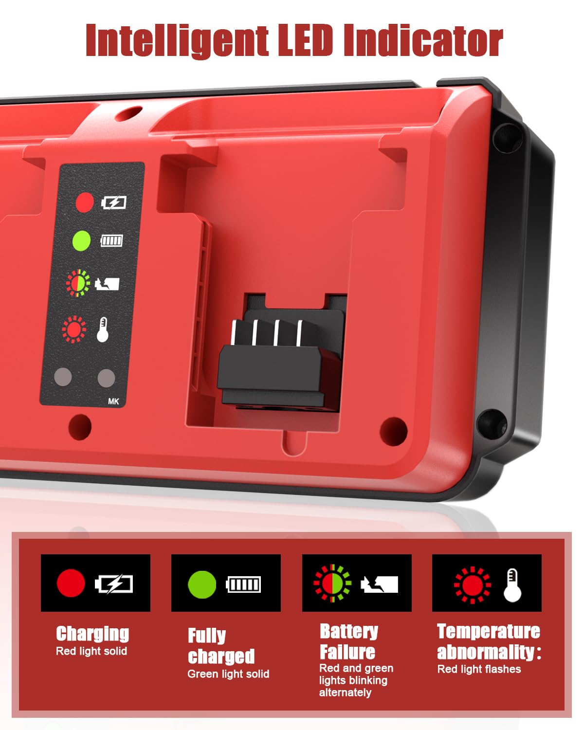 Leisuda charging station with LED indicators makes monitoring simple.