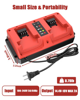 Leisuda Milwaukee charger supports 48-59-1808 and 1812 for fast charging.