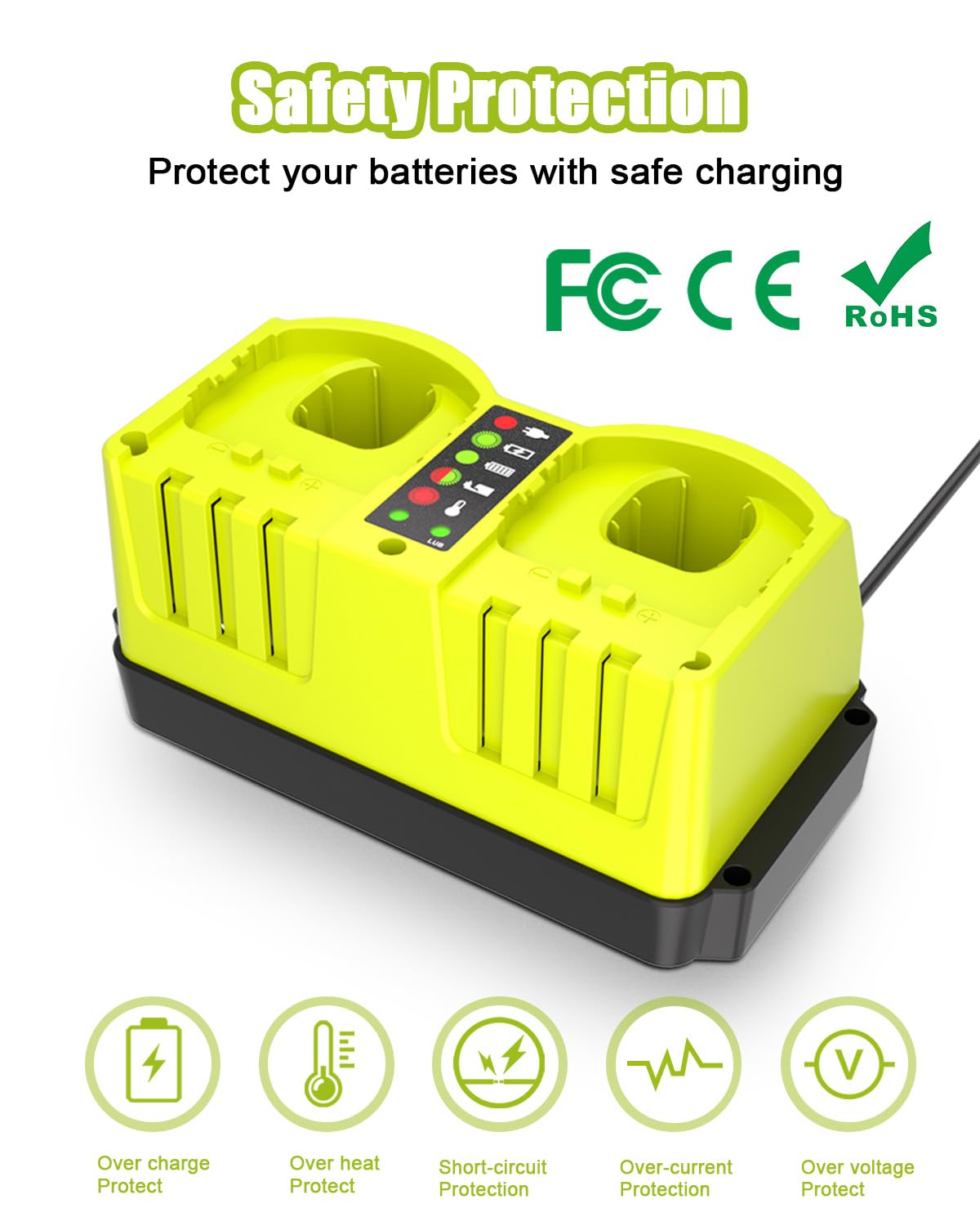 Leisuda P117 18V compact charger fits tight spaces at home or site