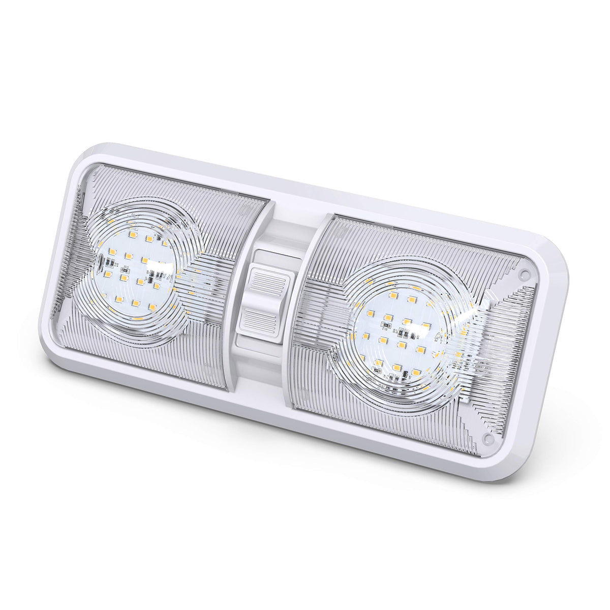 One-year warranty information for Leisure LED double dome lights