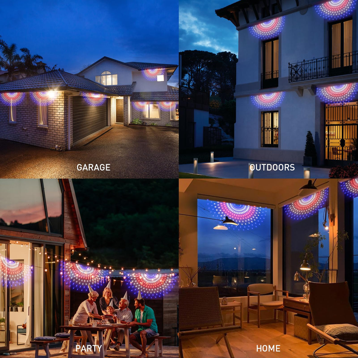 Leisure World 450-LED banner light for indoor or outdoor patriotic events.