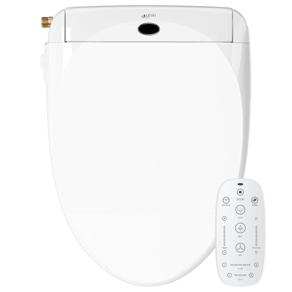 LEIVI electric bidet remote control for convenient bathroom cleansing and adjustable settings.