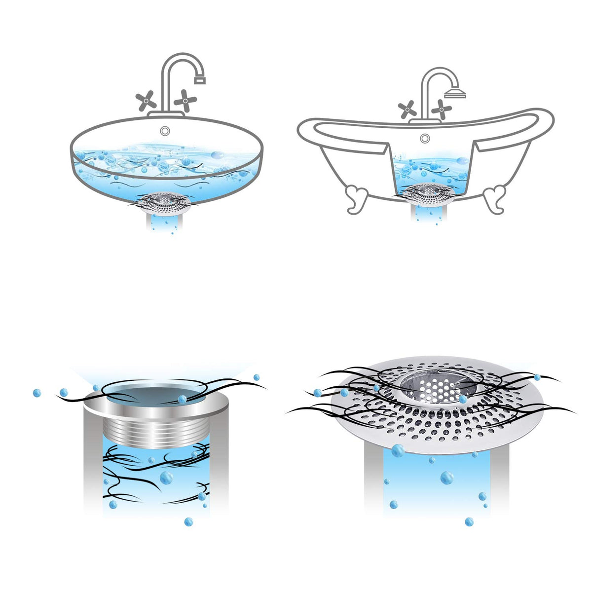 LEKEYE drain hair catcher basket handle facilitates installation and removal.