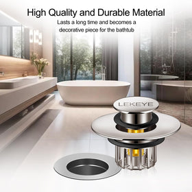 LEKEYE brushed nickel finish adds durable, stylish appeal.