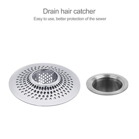 LEKEYE detachable drain hair catcher two-part design for easy mounting and cleaning.