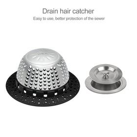 LEKEYE drain protector fits pop-up drains, maintaining steady water flow and preventing clogs.