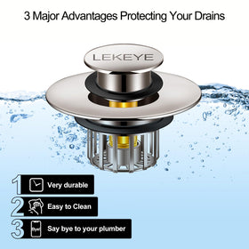 LEKEYE durable bath plug for long-lasting use.
