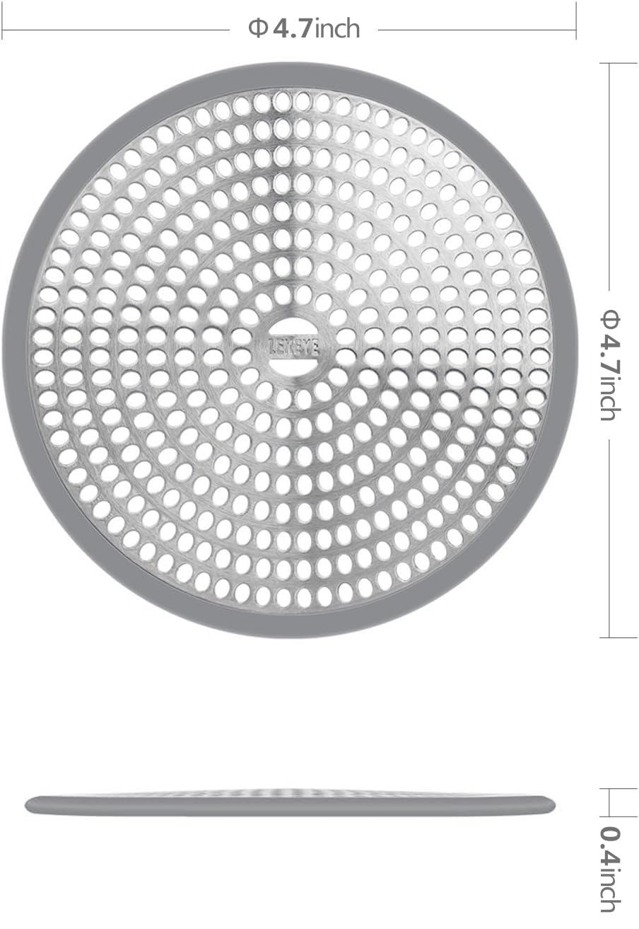 LEKEYE elliptical-hole design captures hair effectively while allowing smooth drainage.