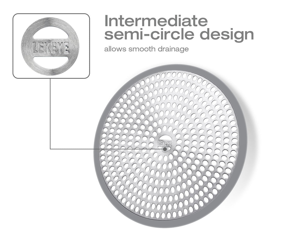 LEKEYE semi-circle drainage design eases water flow and cleaning.