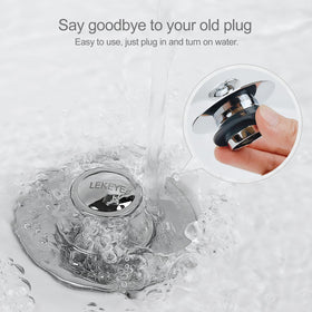 LEKEYE shower drain catcher installation demonstrates simple hand mounting without tools.