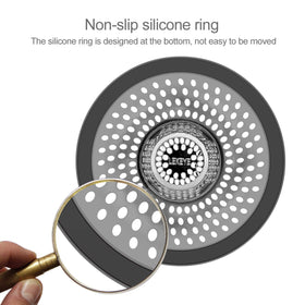 LEKEYE shower drain protector prevents clogs by catching hair and debris.