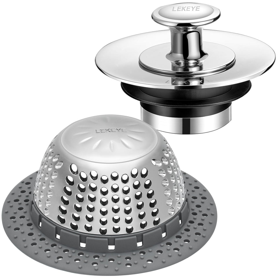 LEKEYE shower drain hair catcher overview captures hair while maintaining smooth water flow