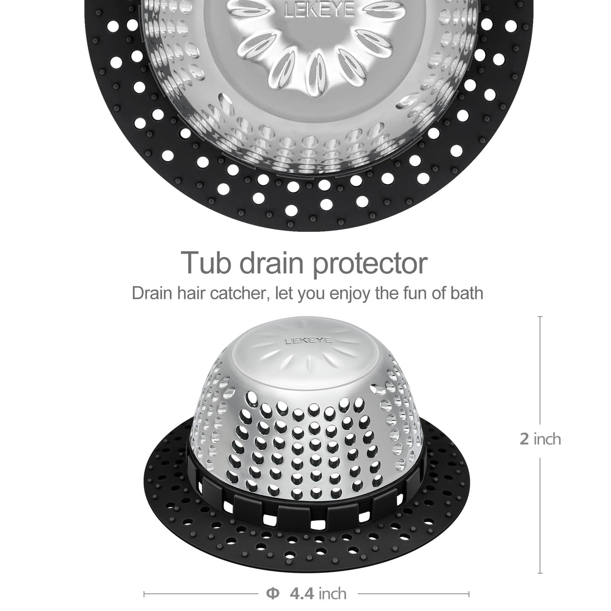 LEKEYE stainless steel dome and silicone rim seal flush for secure, rust-free use.