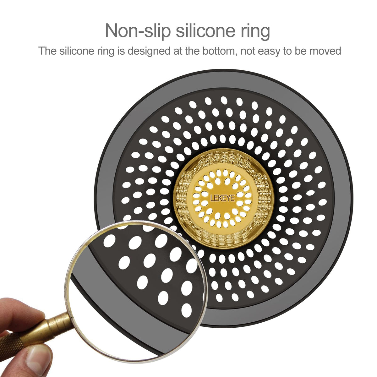 LEKEYE stainless steel drain protector rustproof close-up