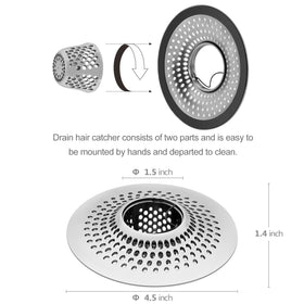 LEKEYE stainless steel drain protector resists rust for long-lasting bathroom protection.