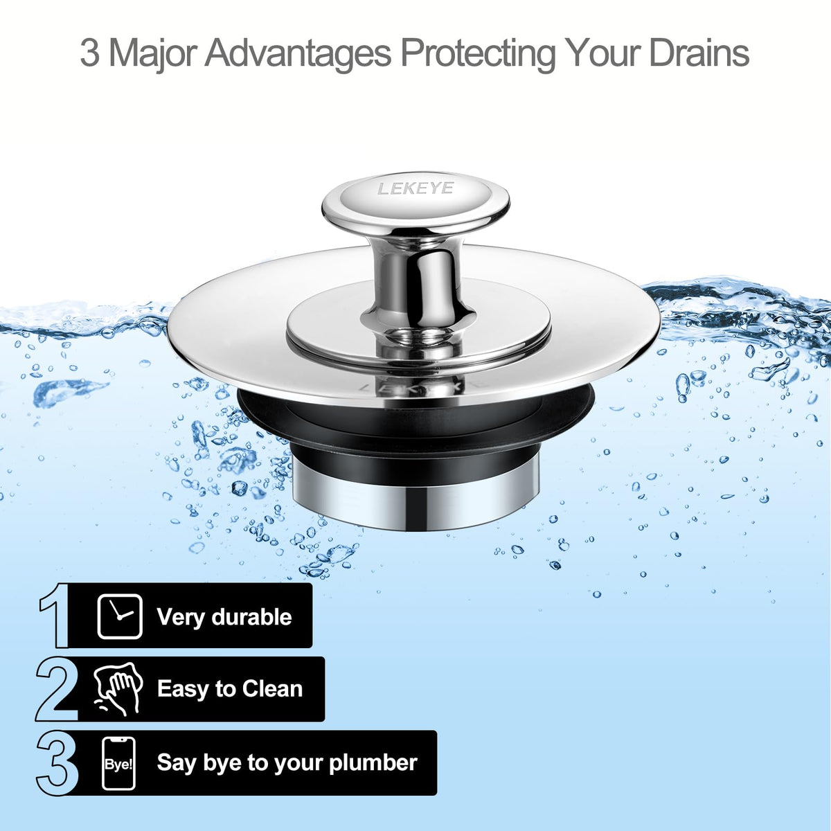 LEKEYE stainless steel durability ensures rustproof, long-lasting bathroom hardware