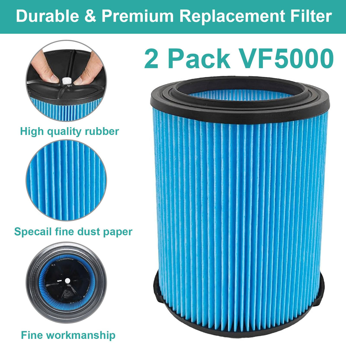 Reusable LEKVORN VF3500 filter; simple rinse and reuse to reduce waste.