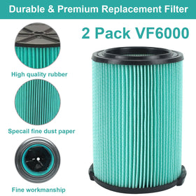 LEKVORN VF6000 foam sleeve demonstrates pre-filter protection against large debris.